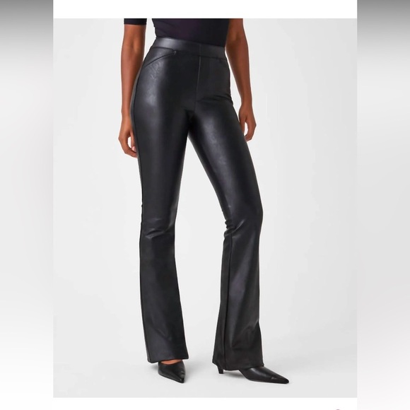 Spanx - Leather-like Flare Pants - Picture 1 of 9